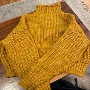 H&M Mustard Yellow Turtleneck Sweater